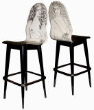 Vintage Amazing pair of Fornasetti bar chairs