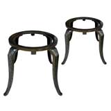 Industrial side tables from an antique atextile factory