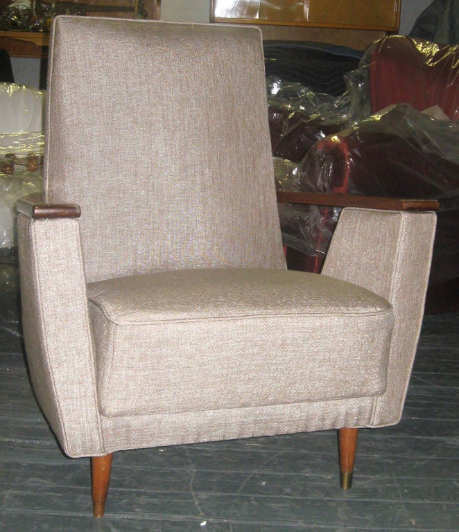 50's squared  sleek armchairs