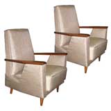 Retro 50
s squared  sleek armchairs