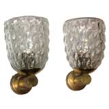 Pair of Venetian Barovier sconces