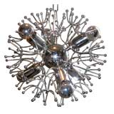 Italian chromed small sputnick chandelier