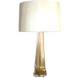Golden, large, Venetian Seguso table lamp