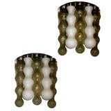 Whimsical pair of Italian glass wall sconces