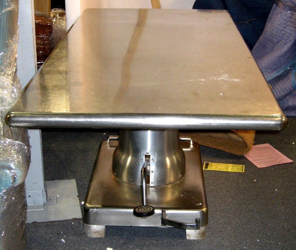 American Adjustable height stainless steel industrial table