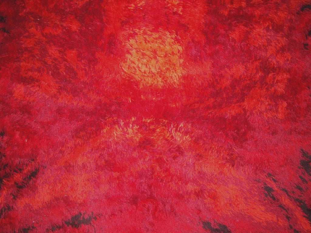 Scottish wool, high pile 60's carpet