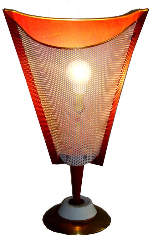 French futuristic table lamp attributed to M Mategot