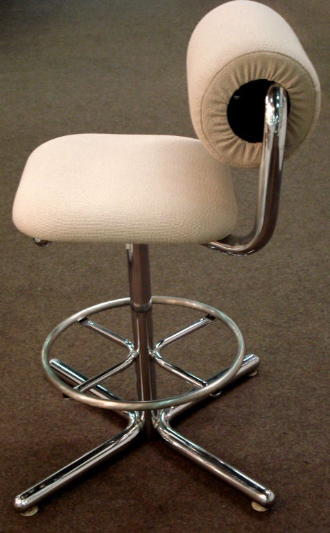 Late 20th Century Set of four 70's bar stools by Herman Miller
