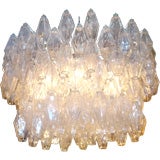 Clear Glass carlo scarpa for Venini chandelier