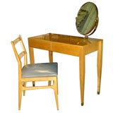Used Gio Ponti Vanity and chair from the Royal Hotel Naples