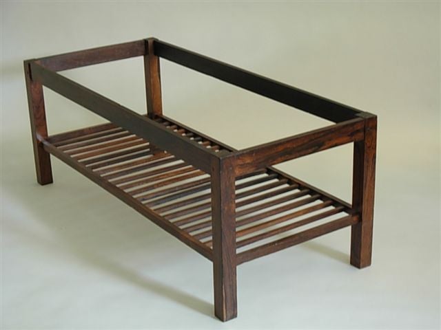 A PAIR OF JACARANDA COFFEE TABLES