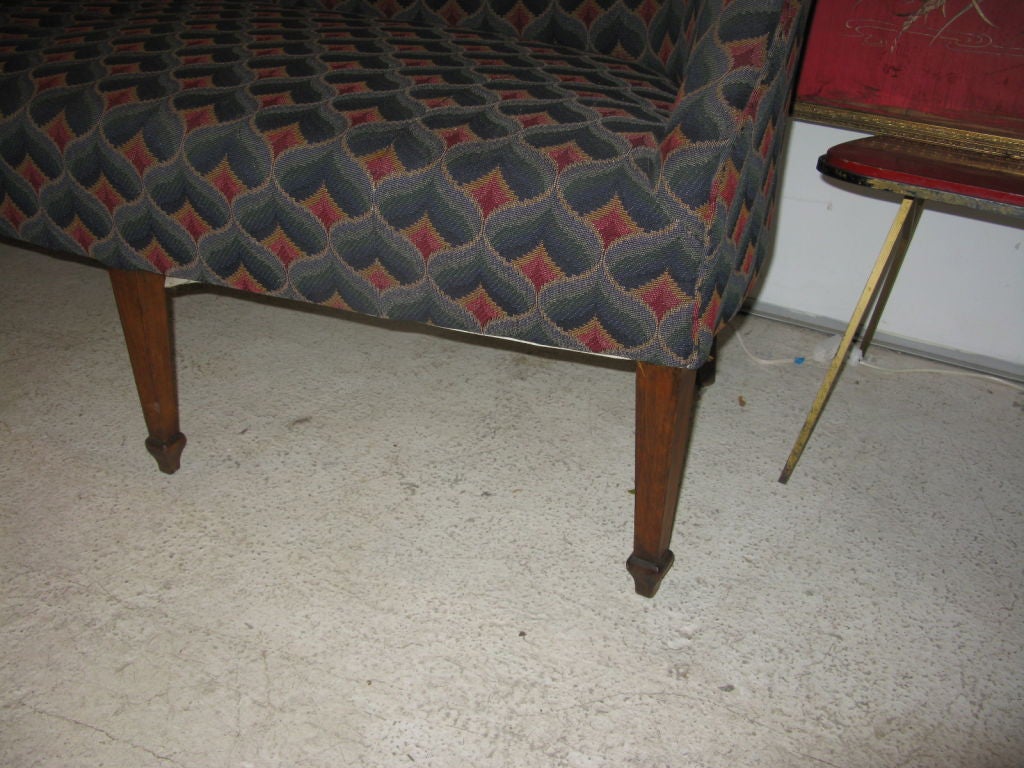 Antique Mahogany Camelback Sofa 1