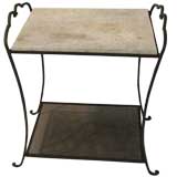 Two Tier French Metal Table