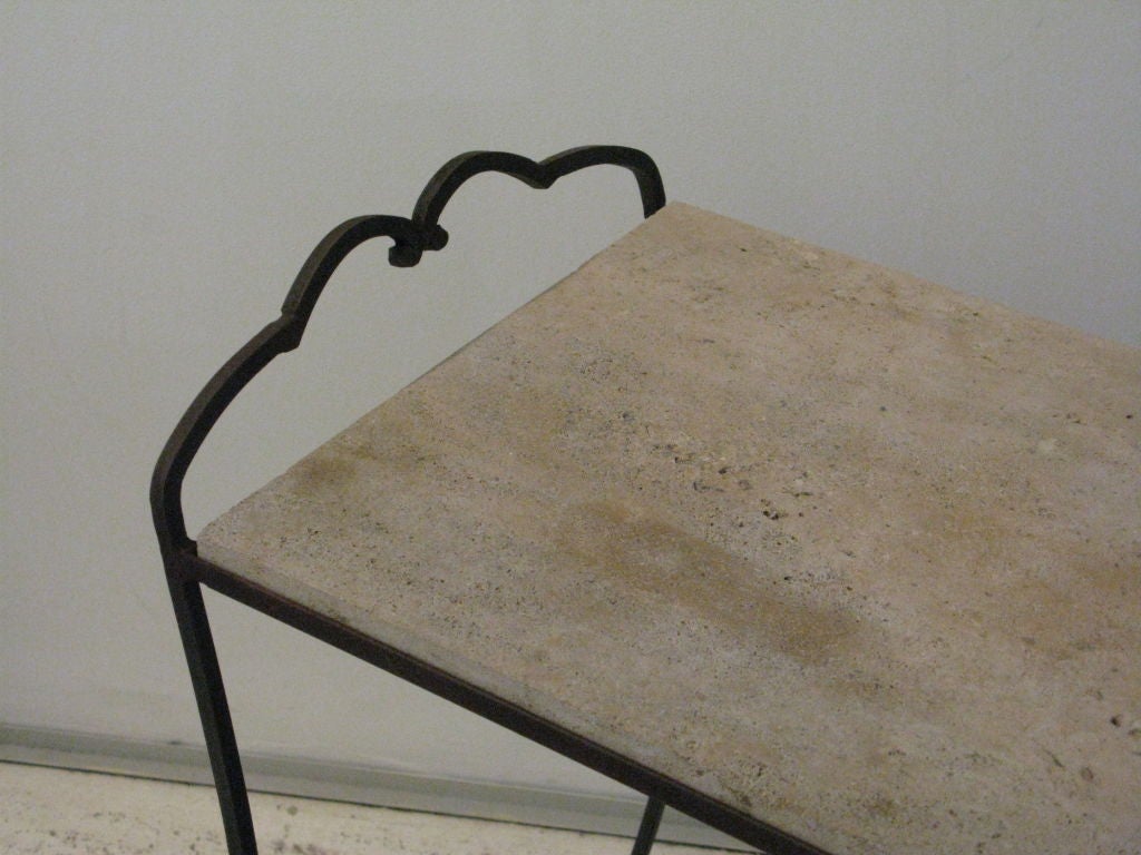 Two Tier French Metal Table