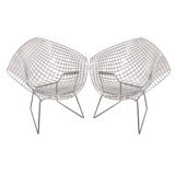 Pair of Diamond Chairs by H.Bertoia