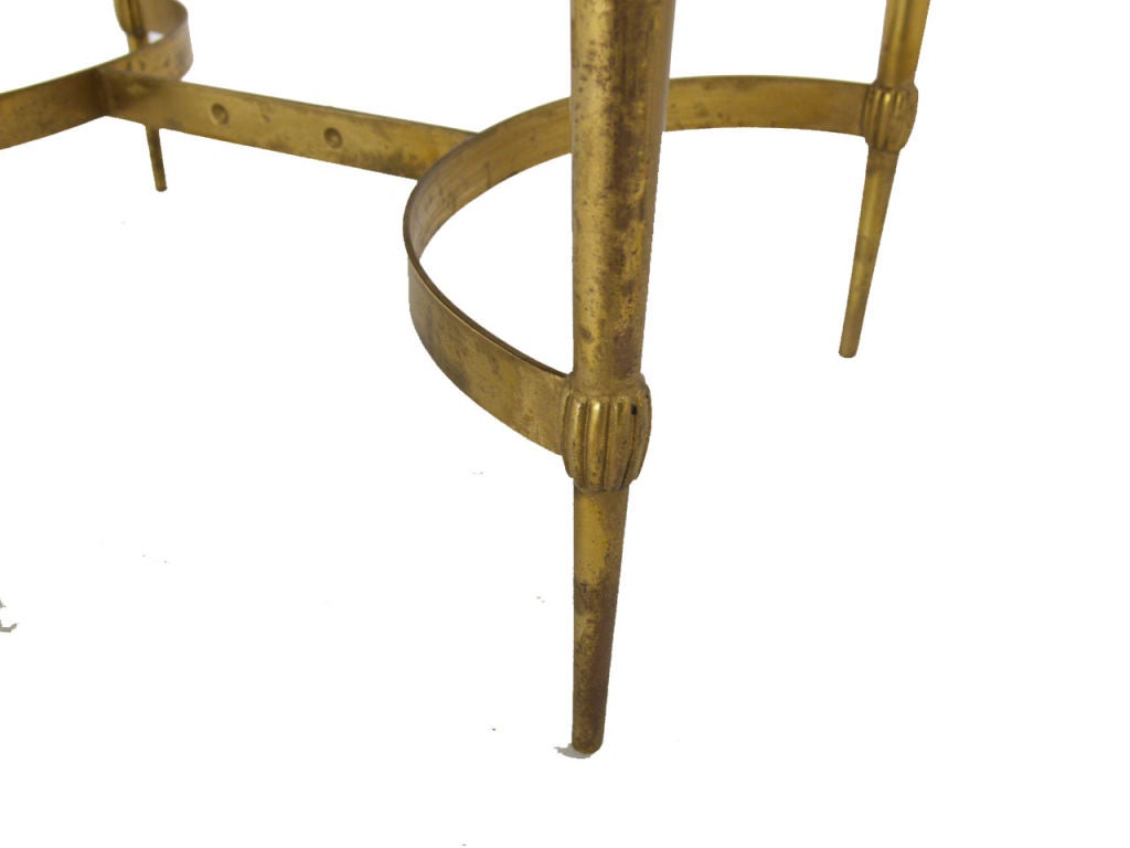 One French Gilded Metal Bench by Maison Jansen(attr)