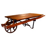 Antique Wheelbarrow Coffee Table