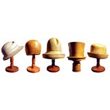 Five Antique Hat Molds
