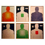 Vintage Shooting range Targets, framed