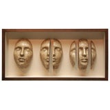 Vintage Personality- Piece of Art, mannequin heads, custom frame