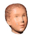 Hand-Painted Antique Child Mannequin Head