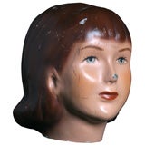 Hand-Painted Antique Child Mannequin Head