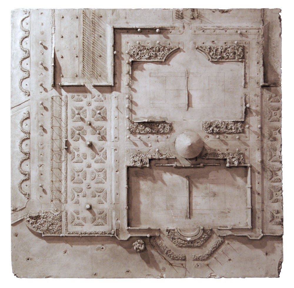 Pair of Original French Garden Maquettes, c. 1930