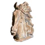 Horse head statue