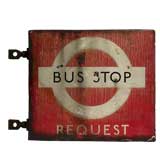 Vintage Express Bus Stop Sign, London