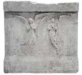 Hand carved angel scene stone