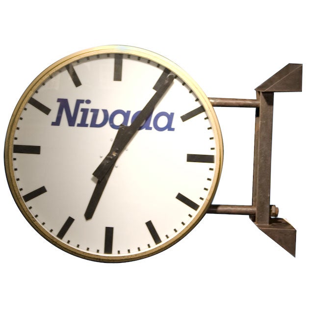 Belgian double face train station clock, fully functional!