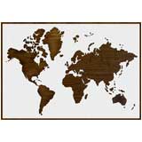 Framed Wooden Map of the World