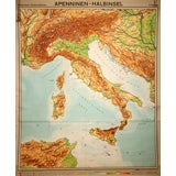 Vintage Map of the Italian Alps