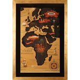 Sabena Map of Europe, Africa & Asia