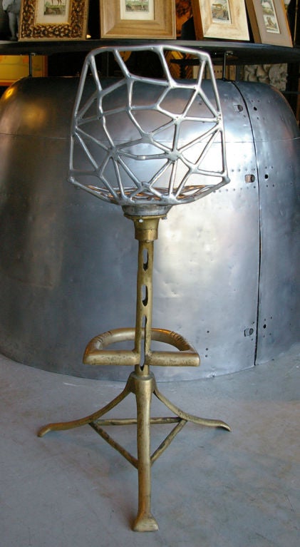 Pair of Bar Stools in the Style of Antoni Gaudi