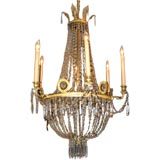 Antique Exceptional French Empire Crystal Chandelier
