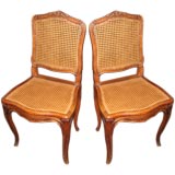 Set of Six Walnut Dining Chairs in the Louis XV Taste Set of Six Walnut Dining Chairs in the Louis XV Taste