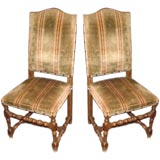 Set of Eight Dining Chairs with Turned Stretchers