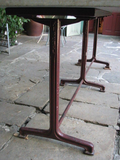 19th Century Exceptionally Long French Bistro Table