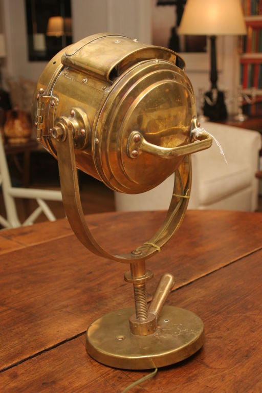 Antique Nautical Brass Searchlight 1