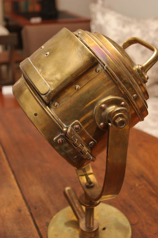 Antique Nautical Brass Searchlight 3