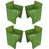 SET OF FOUR PISTACCHIO DINING CHAIRS