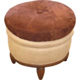 "Old World" Upholstered Pouf