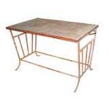 Slate Top Painted Iron Table