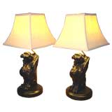 PAIR of Griffin Lamps