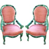 PAIR of "Malachite" Chairs