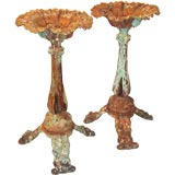 Antique PAIR of Cast Iron Planters