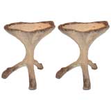 Complementary PAIR of Faux Bois Planters