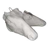 Complementary Pair of Plaster Horse Heads