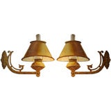 Vintage Pair of Trompe L'oeil Gaslights